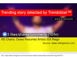 Rs Charts Drake Resumes Artists 500 Reign