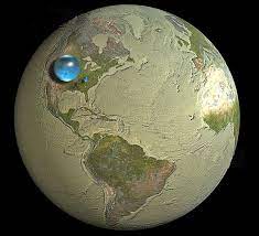 Representation Cartographique De L Eau Sur Terre Une Petite Bulle A Preserver