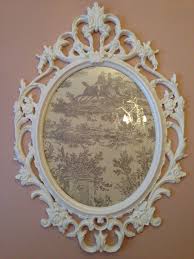 Ung Drill Ikea Frame For The Nursery Filled With Toile Taupe Wallpaper We Used Benjamin Rose Chippendale Rosetone Paint Diy Nursery Ikea Frames Frame