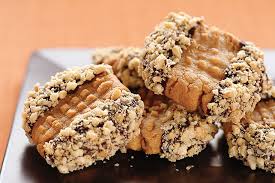 Easy Chocolate Dipped Peanut Butter Cookies Recipe Easy Chocolate Butter Cookies Easy Dessert Cookies Easy