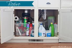 organizing under the kitchen sink