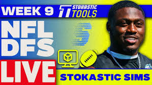NFL DFS Stokastic Contest Sims Week 9 Picks