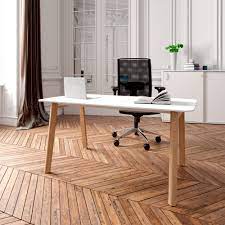 Schreibtische, die das arbeiten zum vergnügen machen. Nova Wood Schreibtisch Massivholz Gestell 1600 X 800 Mm Hpl Weiss Buroeinrichtung Kaufen Bei Weberburo