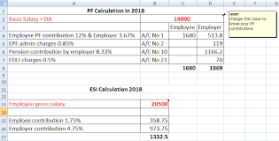 Know about epf interest rate, epf contribution rate by employees and employer and method to calculate epf interest rate with myloancare. How To Calculate Pf And Esi With Example In 2018