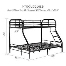 With two different sized beds, this bunk bed can accommodate lots. Twin Over Full Metal Bunk Bed On Sale Overstock 25782583