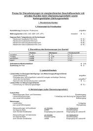 Bank bankleitzahl bic / swift pan postleitzahl ort bundesland; Preise Fur Dienstleistungen Im Standardisierten Geschaftsverkehr