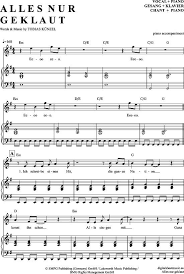 Alles Nur Geklaut Klavier Begleitung Gesang Die Prinzen Pdf Noten Klick Auf Die Noten Um Reinzuhoren Silvia Alles Auf Noten Klavier Noten Klavier
