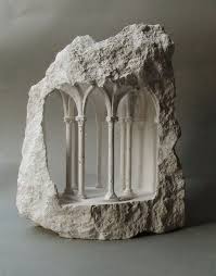 Miniaturarchitekturstrukturen In Rohen Steinen Von Matthew Simmonds Bauplastik Skulpturen Und Steinkunst