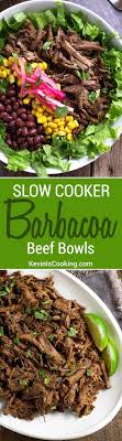 Barbacoa Beef Bowls Slow Cooker Beef Simmered In Chipotle Adobo Vinegar Citrus Juice And Spices For Fall A Slow Cooker Barbacoa Beef Recipes Barbacoa Beef