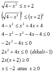 Terima kasih telah berkunjung ke blog berbagi contoh soal 2019. Contoh Soal Pertidaksamaan Irasional Satu Variabel