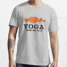 Yoga Made Me Do It Dachshund Funny Design Essential T Shirt By Inspireshop Funny Dachshund Funny Design Cute Tshirts