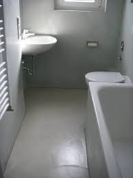 Kleines Bad Mit Spachtelboden Und Wanden Bad Souterrain Wohnung Wohnung Gestalten