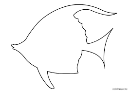Tropical Fish Template Coloring Page Fish Template Fish Outline Tropical Fish