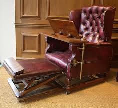 J Foot Son Burlington Leather Chair Complete With Reading Tray Leather Chair Leather Furniture Chair