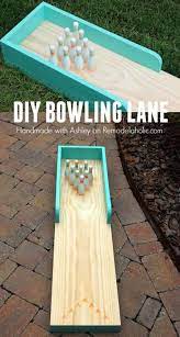 Remodelaholic Diy Indoor Outdoor Bowling Lane Brincadeiras De Quintal Criancas Faca Voce Mesmo Como Fazer Um Jogo