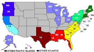Usa Map Coastal Water Temperature Guide Weather Data