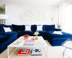 Vanessa dark blue fabric reversible sectional sofa by poundex. Navy Blue Sectional Sofa Ideas On Foter