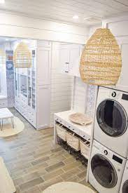 Budget small laundry room or laundry closet makeover with faux brick wall. Master Suite Closet Laundry Room Orc Final Reveal We Re The Joneses