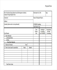 The type of products or services being offered should also be indicated to avoid confusion, especially on the side of the recipient. Free 38 Sample Blank Proposal Forms In Pdf Excel Ms Word
