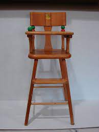 vintage strombecker wood doll high chair strombecker doll high chair high chair chair