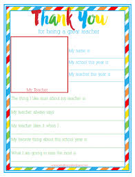 Free Thank You For Being A Great Teacher Fill In The Blank Student Interview Preschool Teacher Gifts School Teacher Gifts Thank You Teacher Gifts