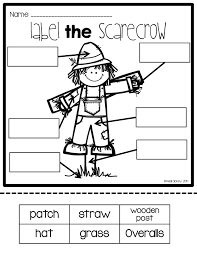 Scarecrow Labeling Posters Differentiated Labeling Activities Freebie Fall Kindergarten Labeling Activities Scarecrow
