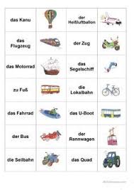 Verkehrsmittel Verkehrsmittel Verkehr Deutsch Unterricht