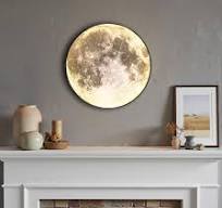 Dimmable Moon Wall Light 9.5 inch Wall Lights with Remote ...