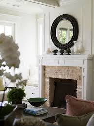 Timber fireplaces have a unique feeling. Brick Fireplace Mantel Decor With Mirror Fireplace World