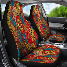 Psychedelic Flower Car Seat Covers Set Of 2 Car Seat Cover Sets Car Seats Seat Covers