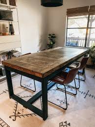 If you want to make a statement with your home decor, the traditional dining room is definitely the place to start. Thrifty Soul Modern Farmhouse Dining Table