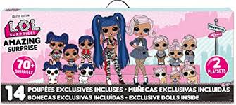 Eres una fanática de estas lindas muñecas? Amazon Com Sorpresa De L O L Sorpresa Increible Con 14 Munecas 70 Sorpresas Y 2 Juegos De Juego Multicolor Toys Games