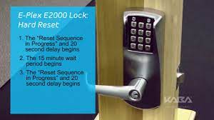 You'll get one beep and one blink of. E Plex 2000 Lock Perform A Hard Reset When The Master Code Is Unknown 2012 Present Locks Youtube
