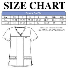 Medgear Womens Printed Scrub Top Id Loop 4 Pockets Fashion Medical Uniform 1039p Dibl