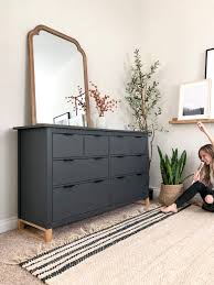 This is a white ikea hemnes dresser. Ikea Hack How To Update Your Furniture With Chalk Paint And A Modern Twist Angela Rose Home