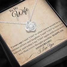 The traditional anniversary gift for twenty years is china (the dishes, not the country.) 7 Year Anniversary Gift For Wife Necklace 7 Years Of Marriage Dads Are Awesome
