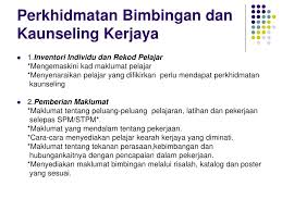 Maksud penilaian ini untuk mengetahui tingkat keberhasilan dan. Ppt Perkhidmatan Bimbingan Dan Kaunseling Kerjaya Pusat Sumber Kerjaya Career Resource Centre Powerpoint Presentation Id 3935596