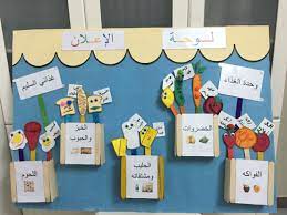 لوحة الاعلان وحدة الغذاء غذائي السليم توضح اللوحة مفهوم الغذاء مع اعطائه بعض من انواع الا school art activities babysitting crafts arabic alphabet for kids