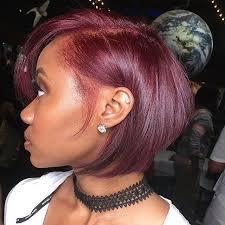 Love The Color On This Bob By Dmvstylist Styled By I Red Wine Voiceofhair Go To Voic Burgundy Hair Dye Hair Styles Burgundy Hair