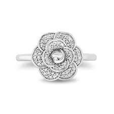 Enchanted Disney Fine Jewelry Sterling Silver With 1 5cttw Diamonds Cinderella 70th Anniversary Gardenia Flower Ring In 2021 Disney Fine Jewelry Enchanted Disney Fine Jewelry Fine Jewelry
