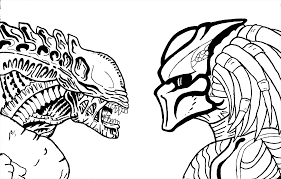 His enemy is an alien, with sharp claws and a powerful jaw. Alien And Predator Coloring Page Free Printable Coloring Pages For Kids
