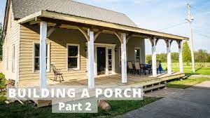 How to build porch steps. Building A Covered Porch Youtube