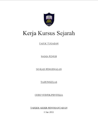 For pengajian am semester 2 (penggal 2), one of the sections require us to draw graphs, but only using those that have dimensions 9 x 11. Contoh Lampiran Kerja Kursus Sejarah