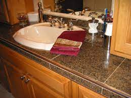 Nice Tile And Counter Cabinets Tile Countertops Tiled Countertop Bathroom Bathroom Countertops