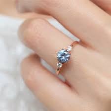 Aquamarine Engagement Ring 14k Rose Gold Aquamarine Ring Etsy Aquamarine Engagement Ring 14k Engagement Ring White Gold Rings