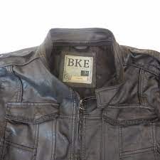 Bke Mens M Slim Fit Stand Up Collar Biker Faux Leather Jacket Bke Motorcycle Mens Jackets Faux Leather Jackets Jackets
