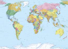 There is not a capital. Photomural World Map I 4 050 From Komar
