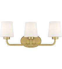 Savoy House 8 4090 3 322 Capra 3 Light 22 Inch Warm Brass Bath Light Wall Light
