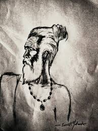 Indian Aghori Baba Sketch Small Tattoos Art Humanoid Sketch