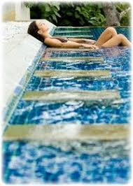 A Swimming Pool With Built In Sun Chair Dream Pools Pool Swimming Pools